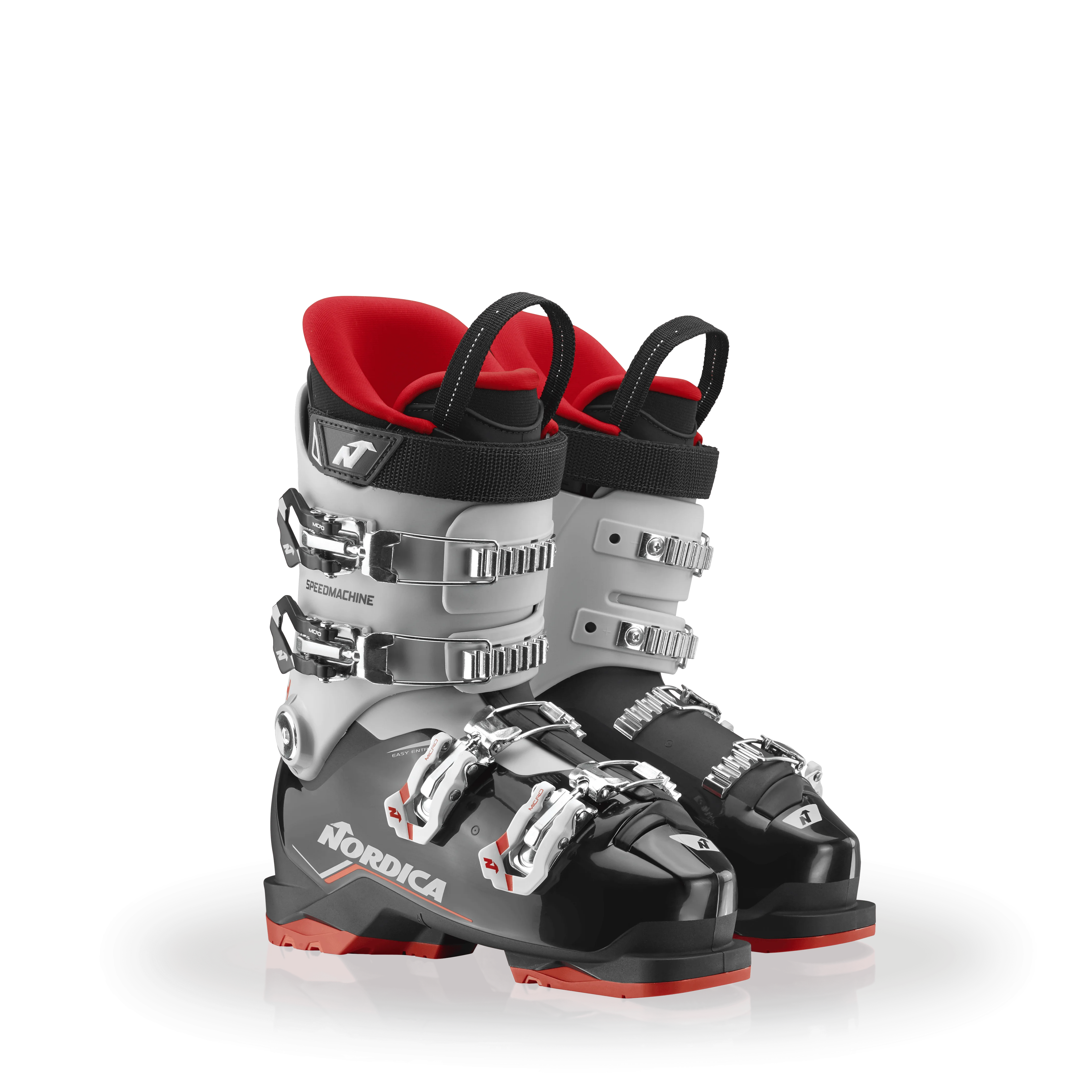 Nordica Speedmachine J 4 Ski Boots 2027 BLACK / GREY / RED / 24.5