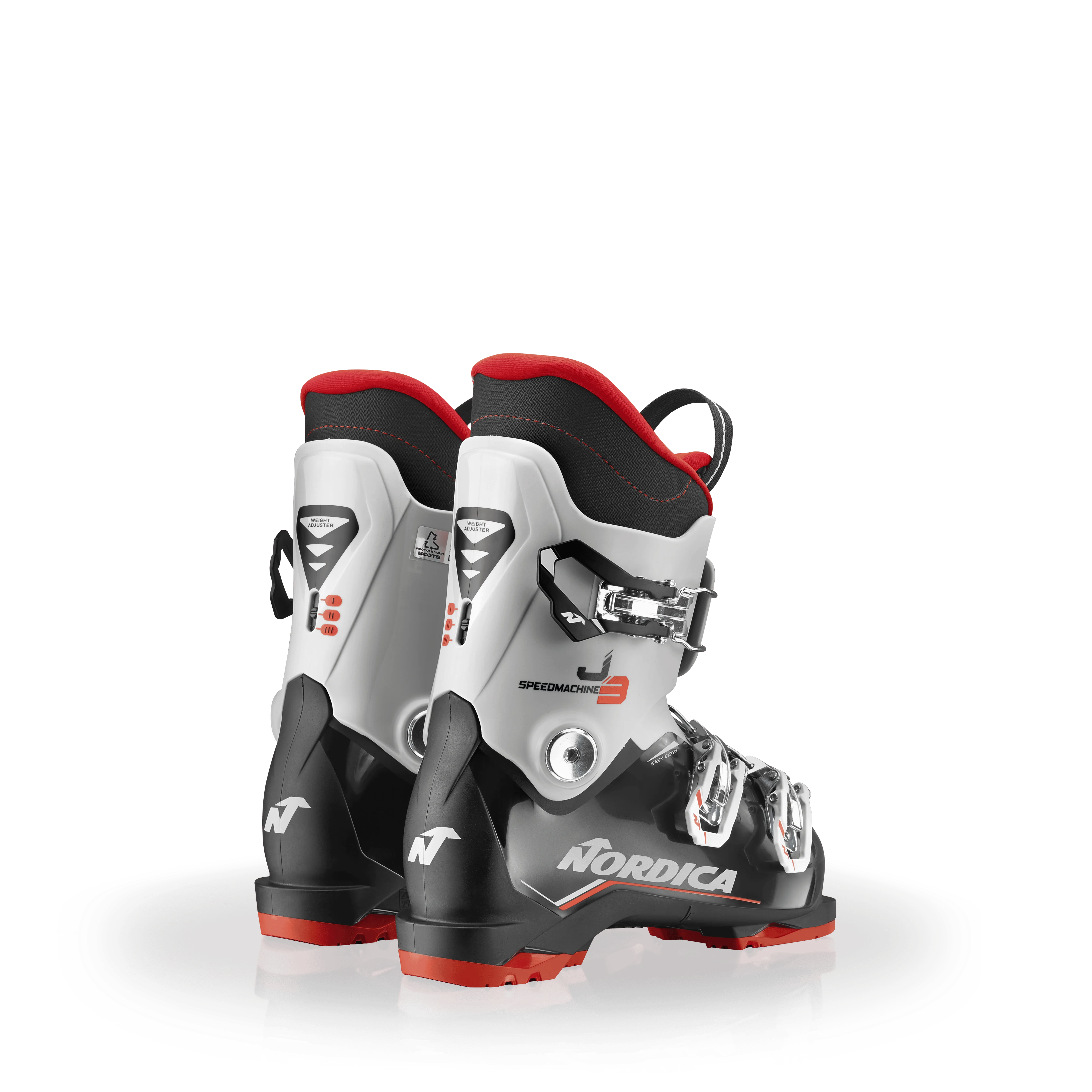 Nordica Speedmachine J 3 Ski Boots 2027 BLACK / GREY / RED / 21.5