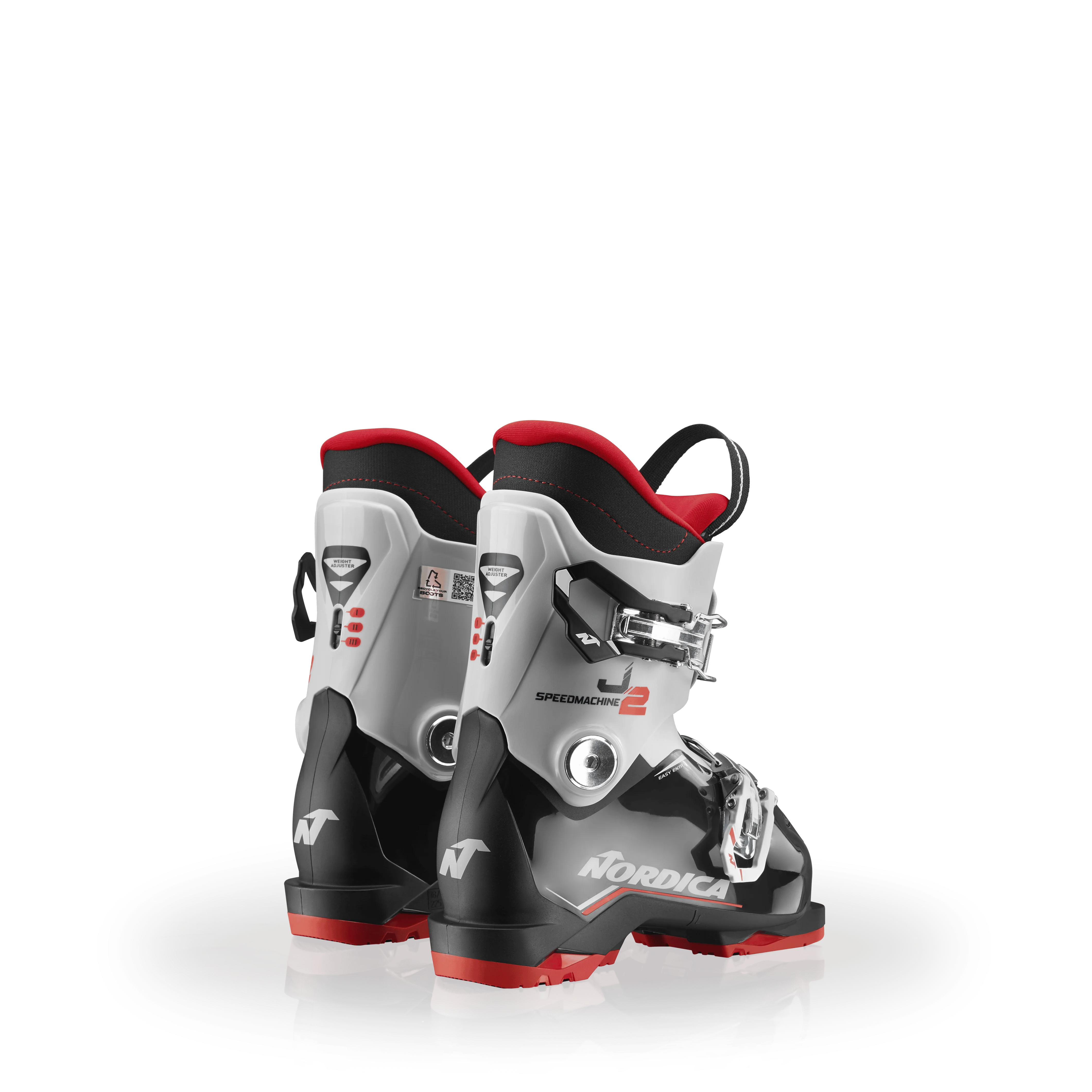 Nordica Speedmachine J 2 Ski Boots 2027 BLACK / GREY / RED / 18.5
