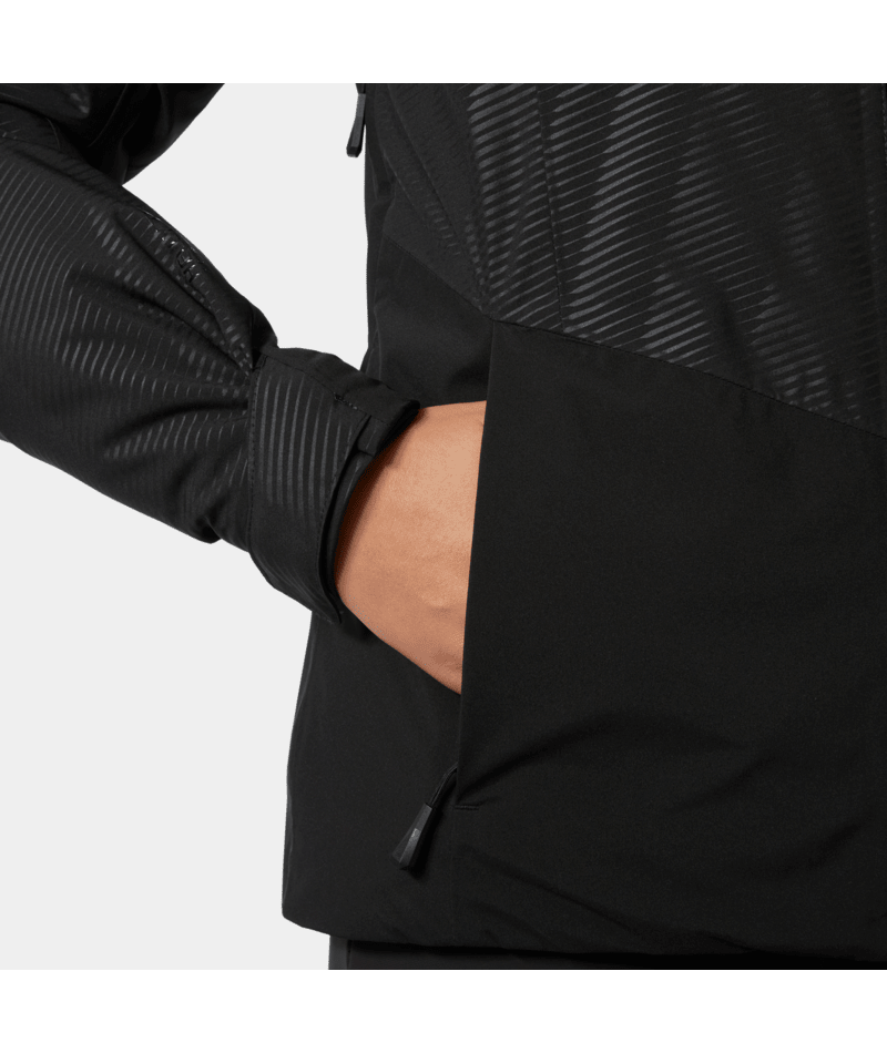 BLACK EMBOSSED STRIPES / L