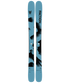 Two blue Faction skis on a white background