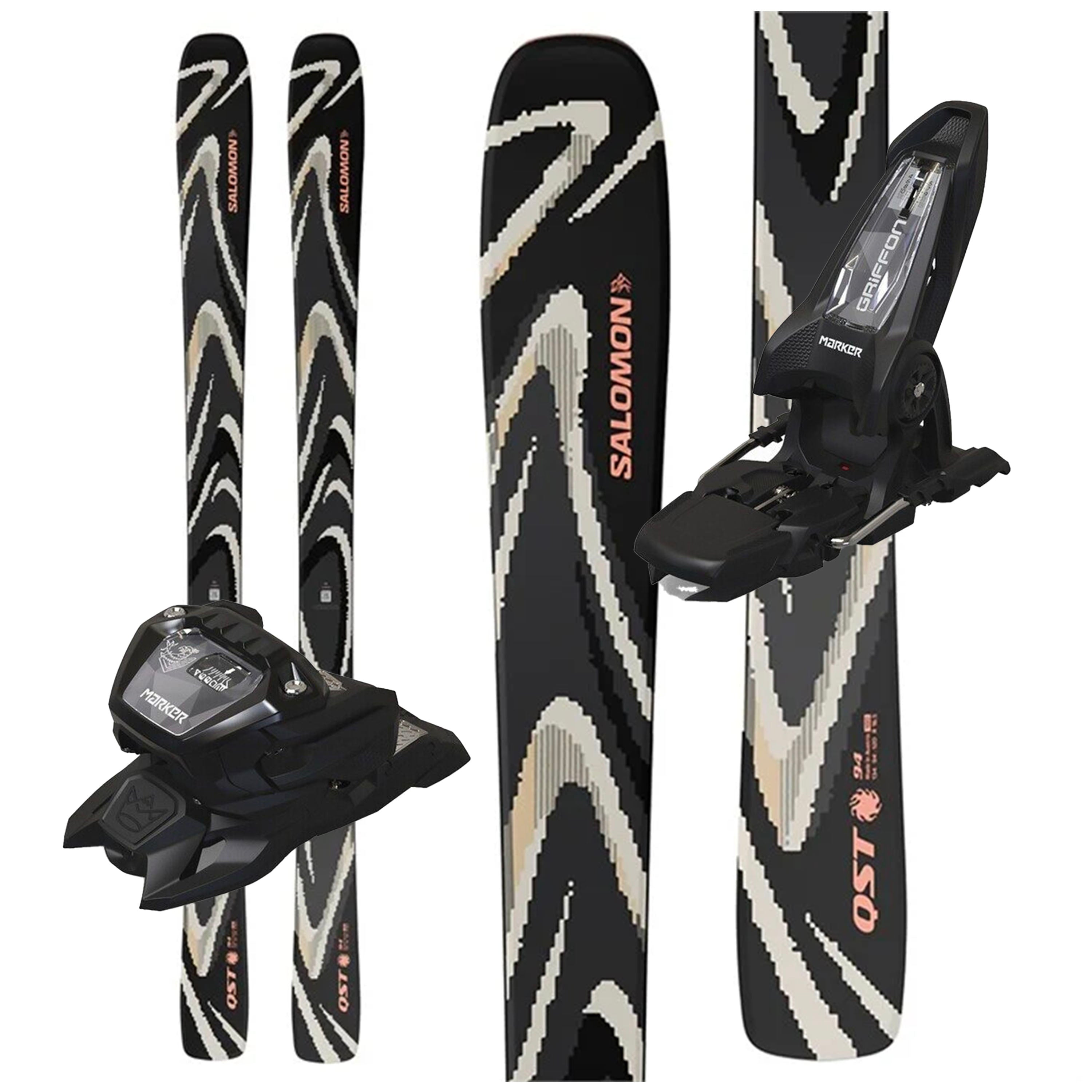 Salomon QST 94 Skis W/ Marker Griffon 13 Bindings