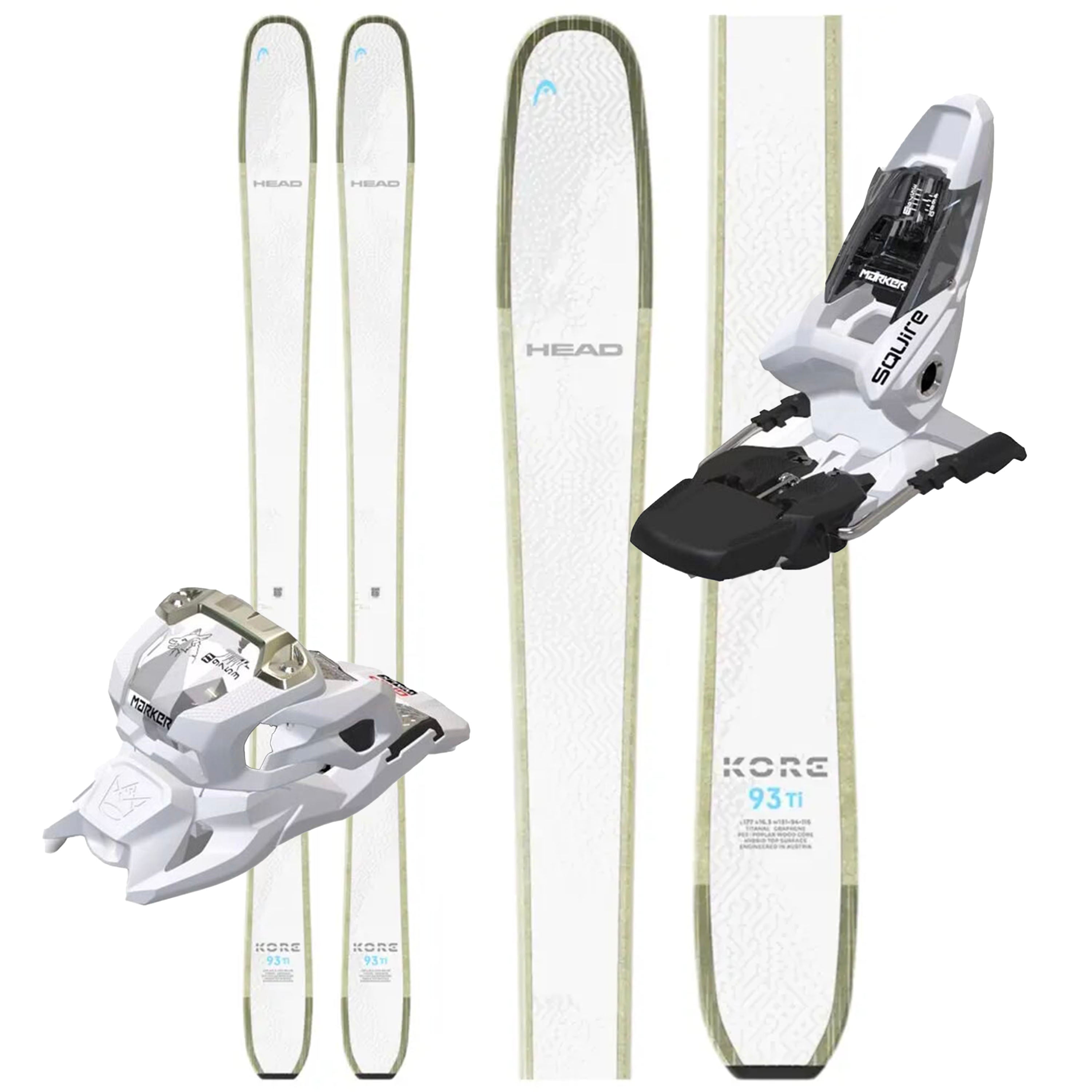 Head Kore 93Ti W Skis W/ Marker Squire 11 Bindings - 2026