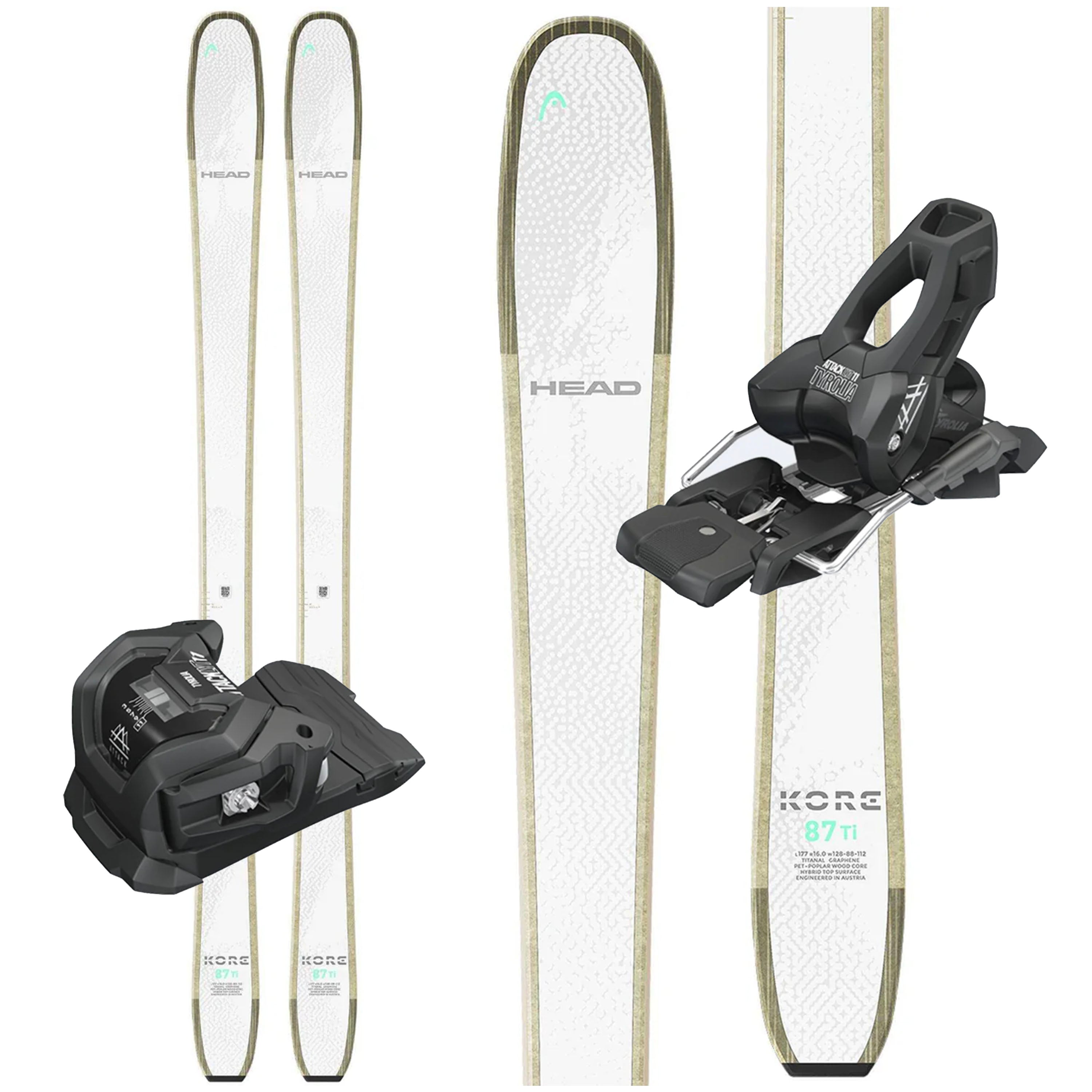 Head Kore 87Ti W Skis W/ Attack 11 Bindings - 2026