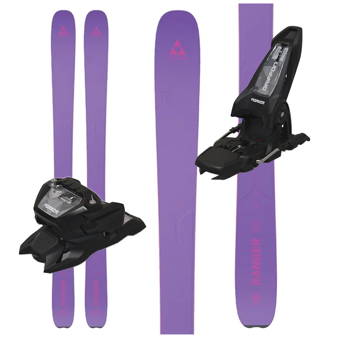 Fischer Ranger Pink Fischer Ranger 102 Skis W/ Marker Griffon 13 Bindings - 2026 ...