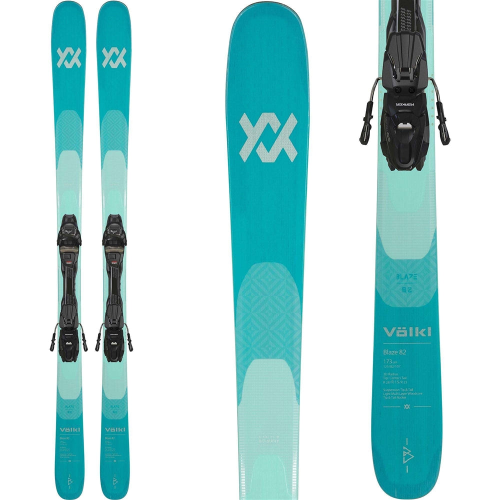 Volkl Blaze 82 Teal W/VMotion 10 Bindings - 2025
