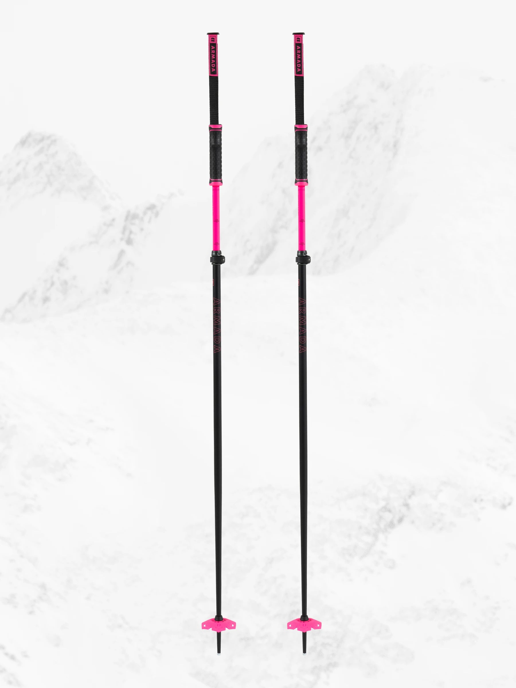 Armada AK Adjustable Ski Poles (Black/Pink) - 2026