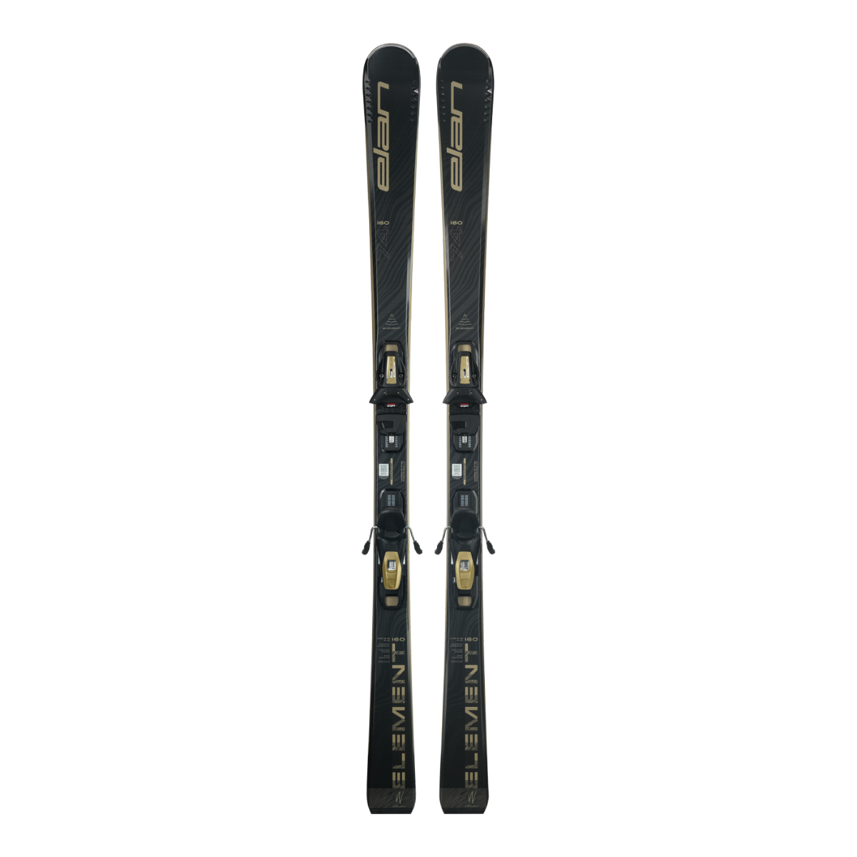 Elan Element 74 Black Skis w/ EL 9 Bindings - 2026