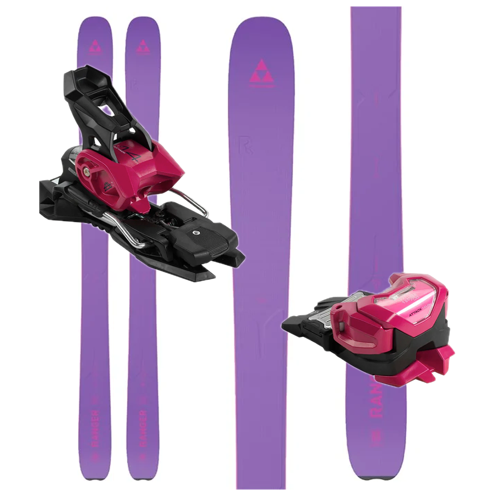 Fischer Ranger Pink Fischer Ranger 102 Skis W/ Attack 14 Bindings - 2026 - ColoradoSkiShop