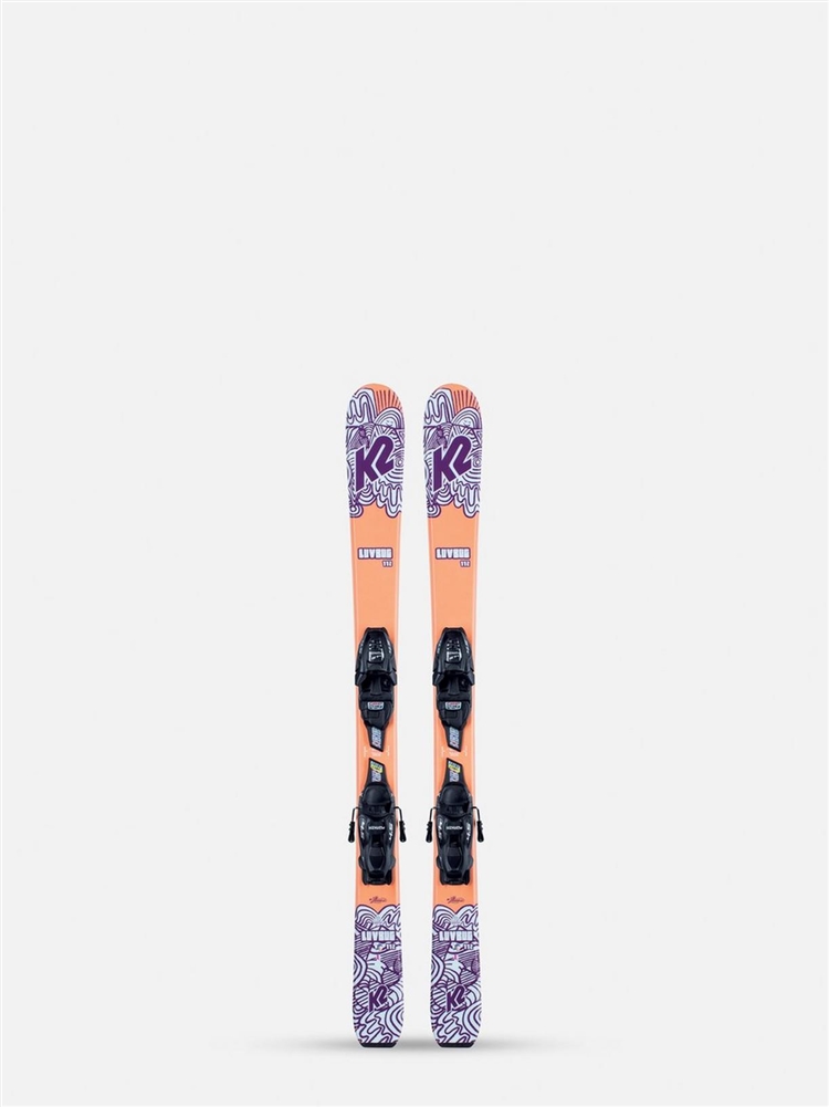 K2 Luv Bug Skis and 4.5 FDT Bindings 2021 - In Stock Now